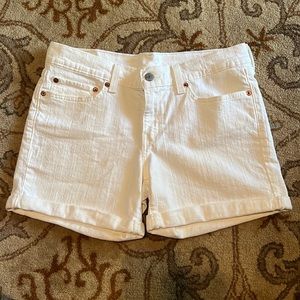Levi’s White Jean Shorts Size 28